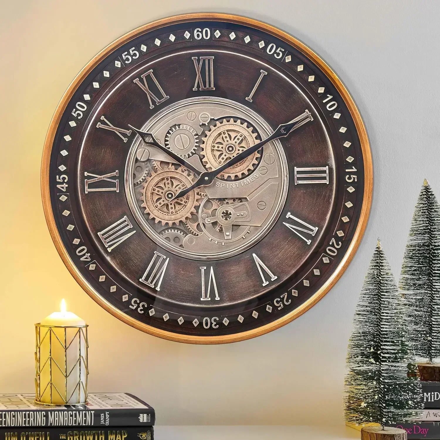 Gold Gear Clock