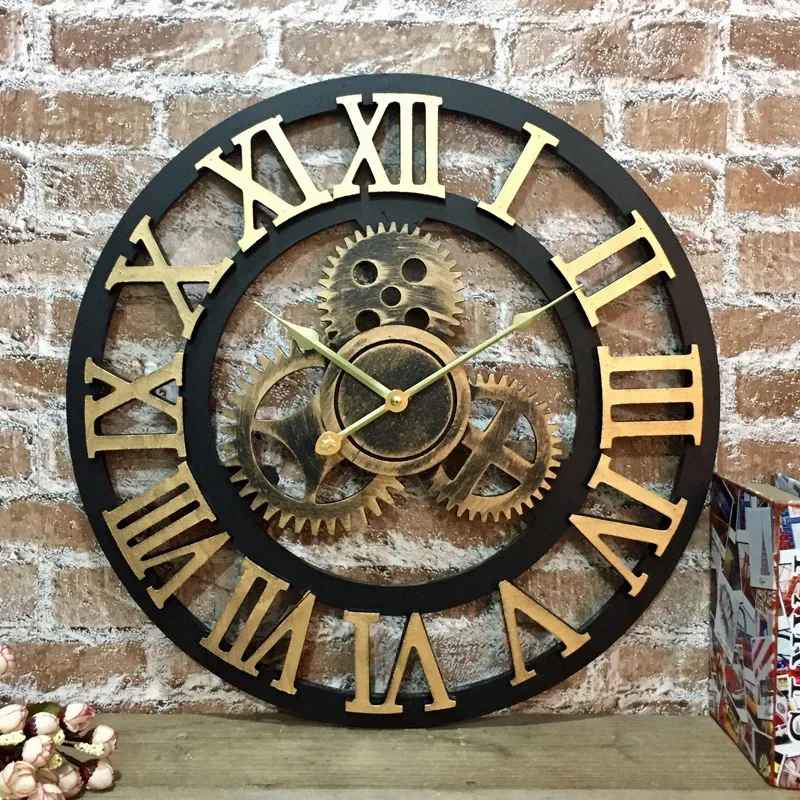 Industrial Wood Clock