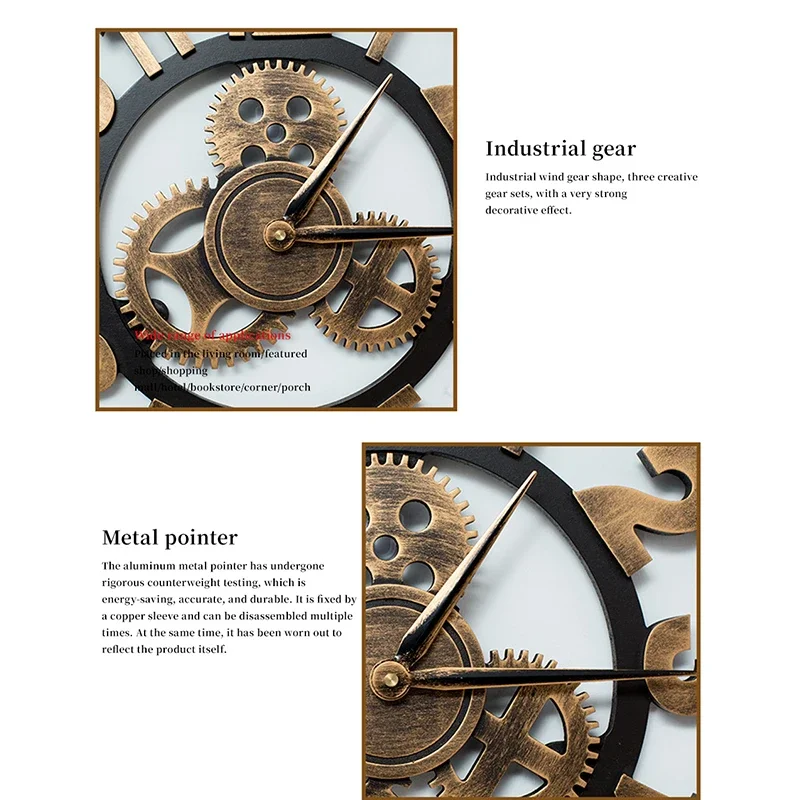 Rustic Gear Clock - Image 3
