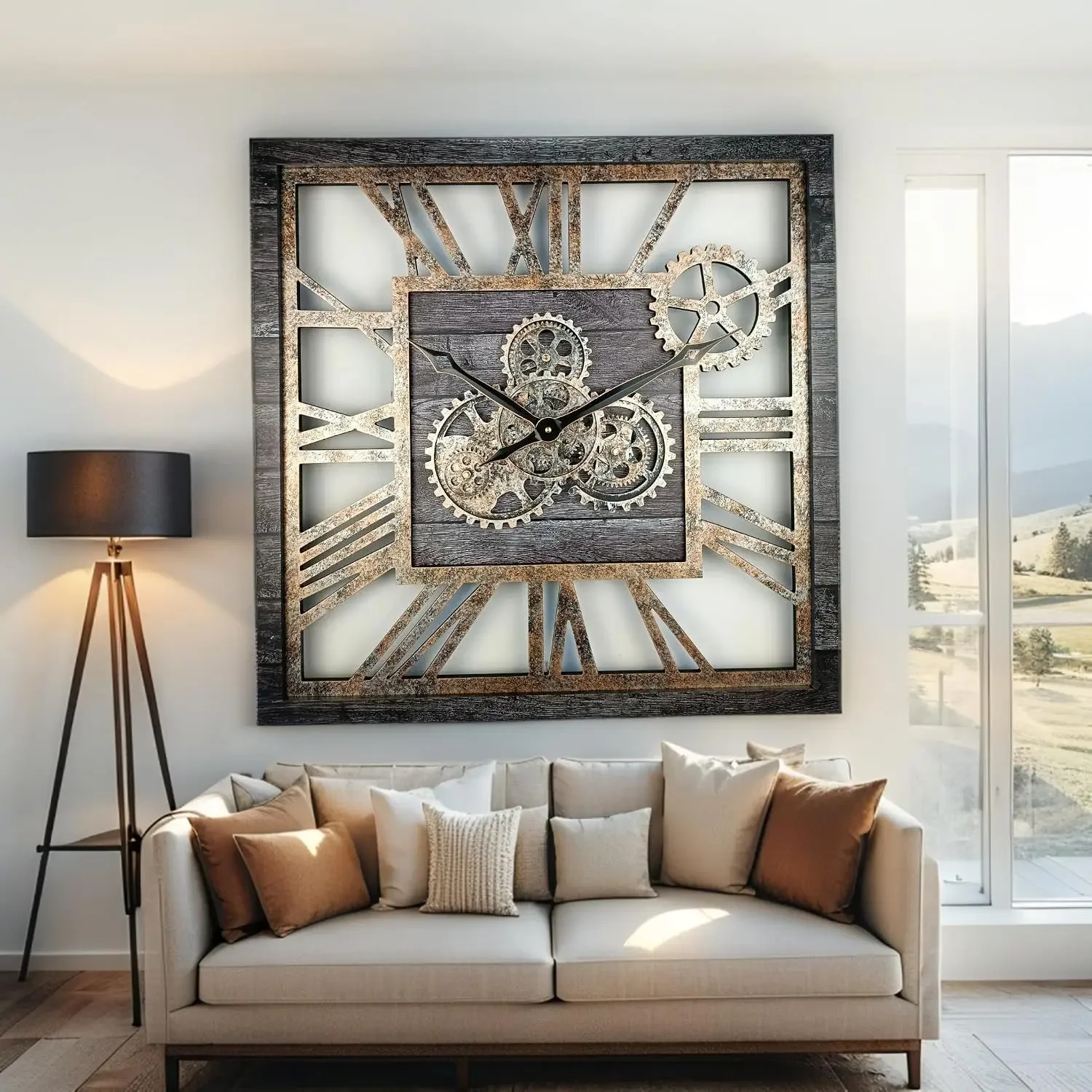 Farmhouse Gear Clock - Image 5