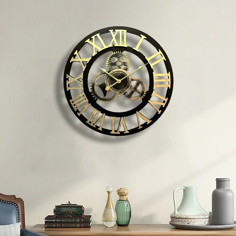 Industrial Wood Clock - Image 3