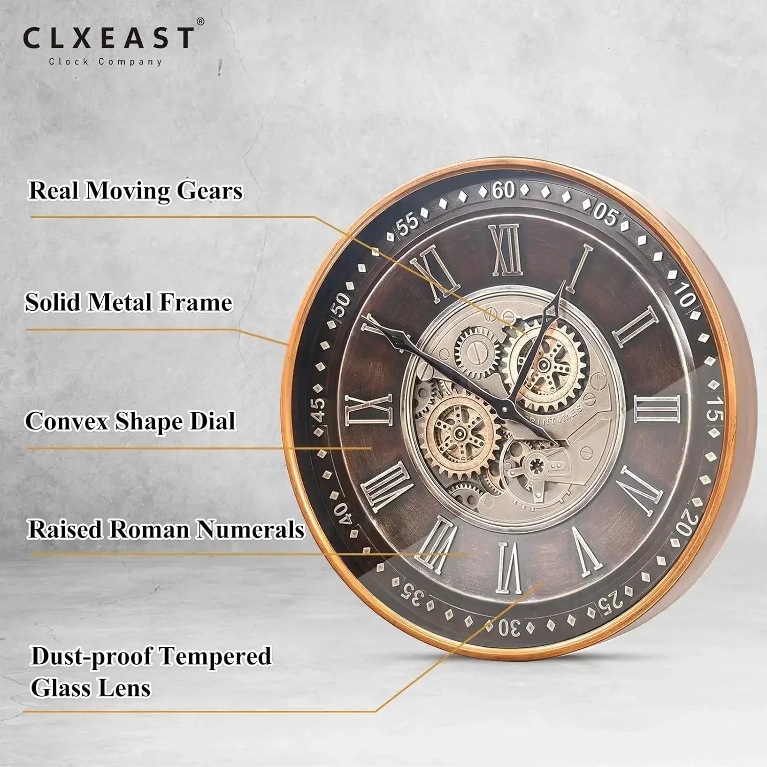 Gold Gear Clock - Image 2