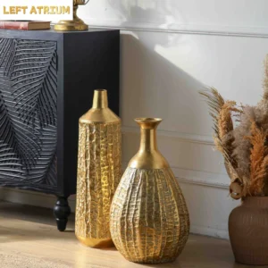 Textured Iron Vase