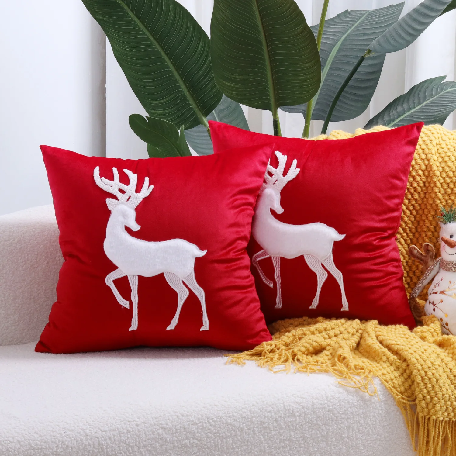 Christmas Elk Cushion