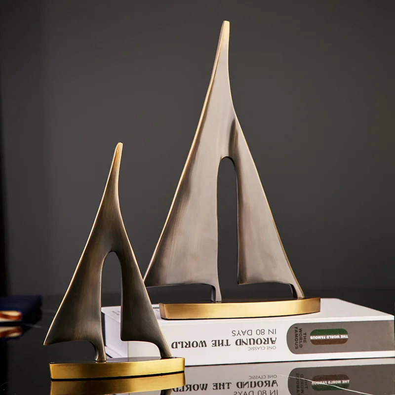 Geometric Sailboat Sculpture - Image 3