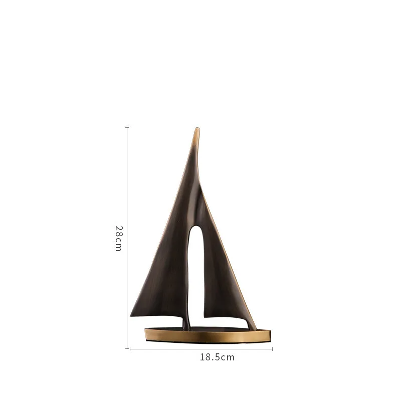Geometric Sailboat Sculpture - Image 8