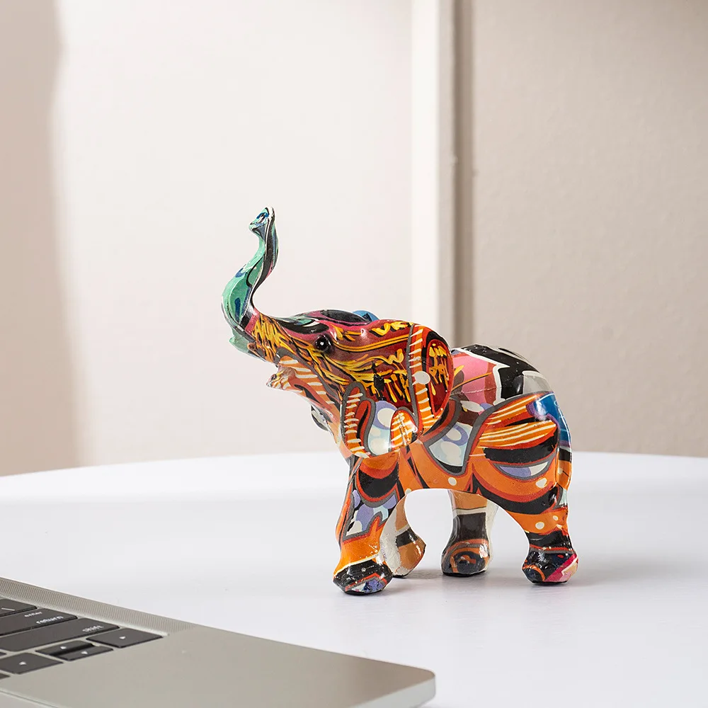Graffiti Elephant Figurine - Image 3