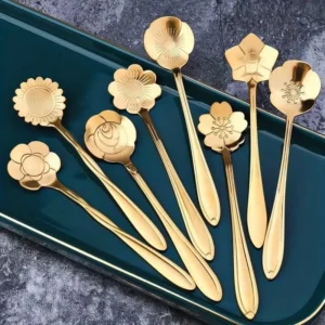 Flower Dessert Spoons