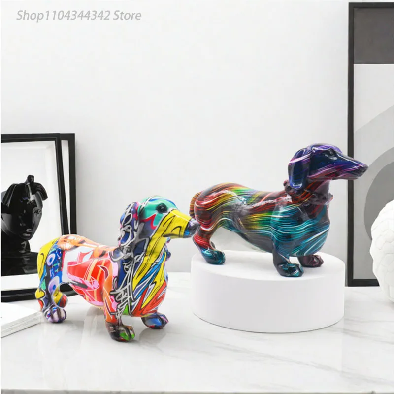 Graffiti Dachshund Statue - Image 6