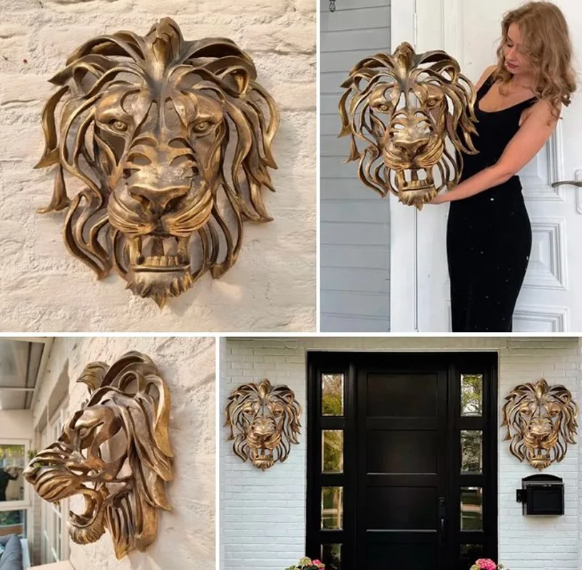 Lion Head Sculpture - Image 4