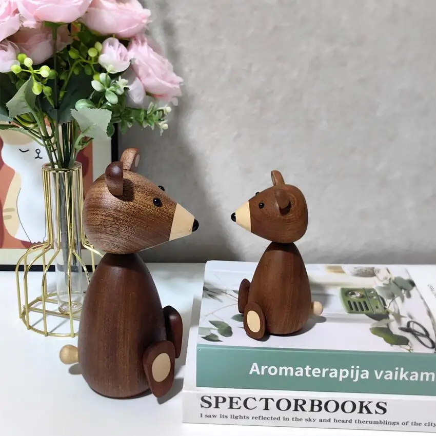 Wooden Bear Figurine - Image 3
