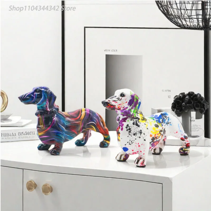 Graffiti Dachshund Statue - Image 3