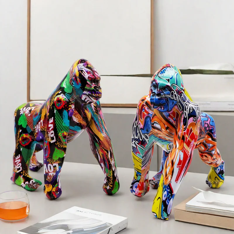 Graffiti Gorilla Statue