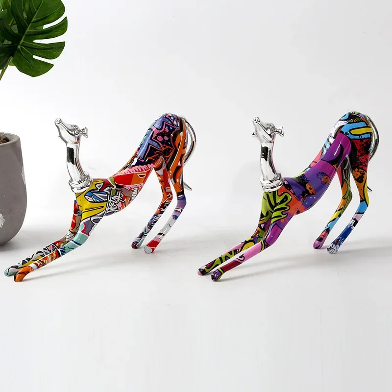 Colorful Doberman Statue - Image 3