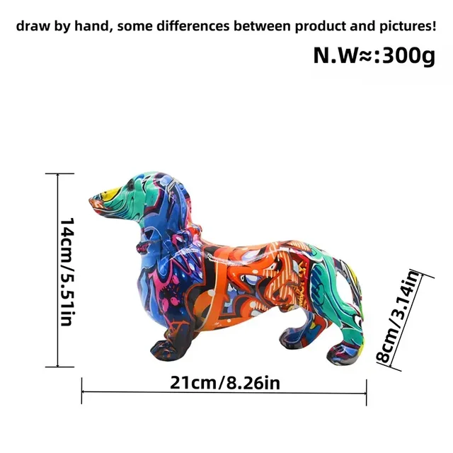 Graffiti Dachshund Statue - Image 9