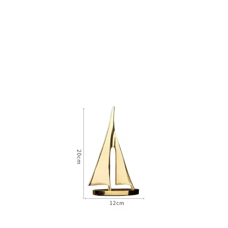 Golden Sailboat Sculpture - Image 8