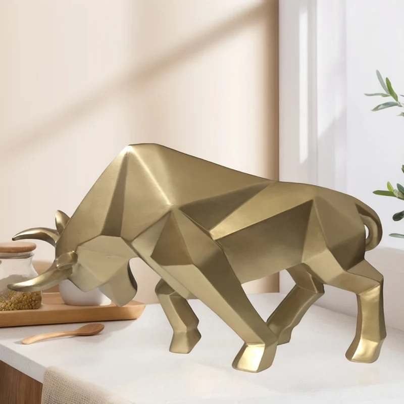 Geometric Bison Statue - Image 4