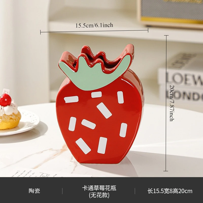 Strawberry Ceramic Vase - Image 6