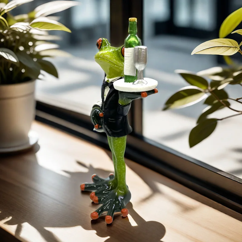 Frog Waiter Statue - Image 2