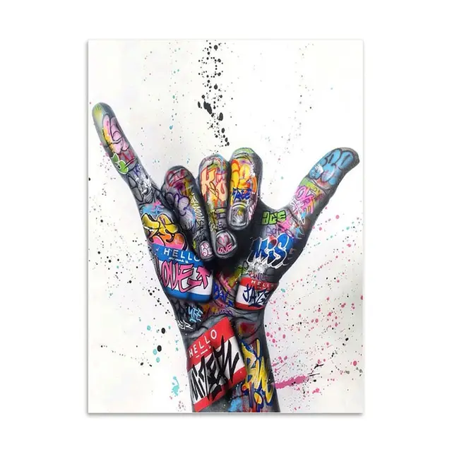 Graffiti Hands Canvas - Image 9
