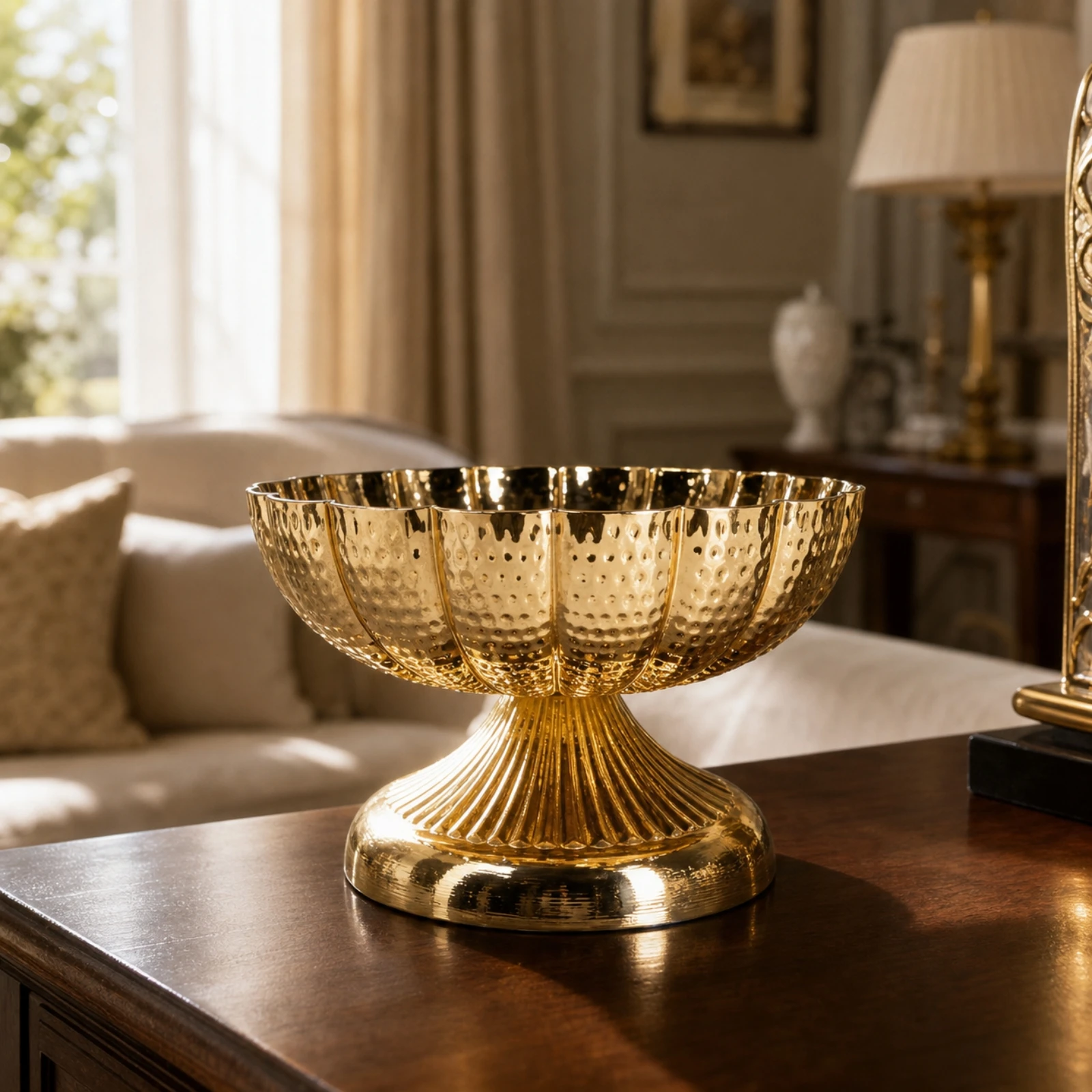 Gold Pedestal Bowl - Image 3