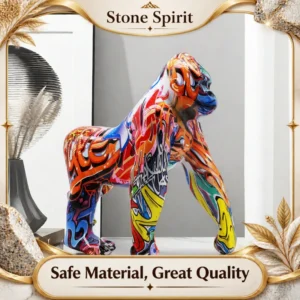 Painted Gorilla Statue