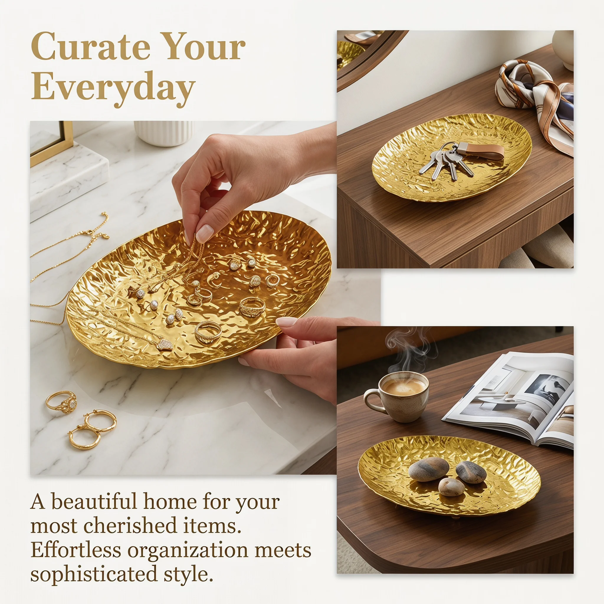 Hammered Catchall Tray - Image 2
