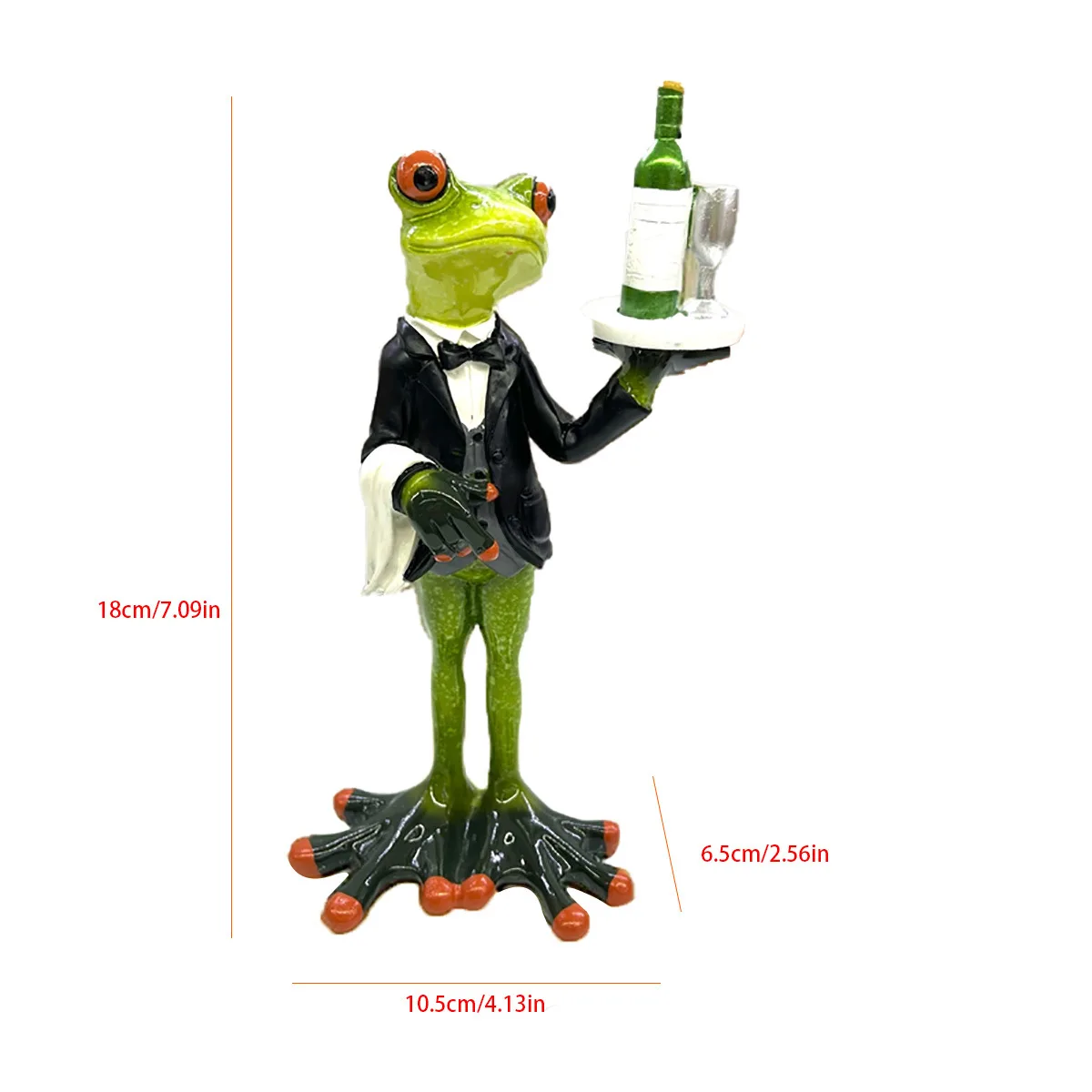 Frog Waiter Statue - Image 6