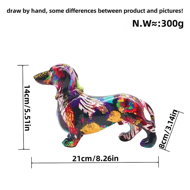 Graffiti Dachshund Statue - Image 8