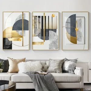 Gold Geometric Canvas