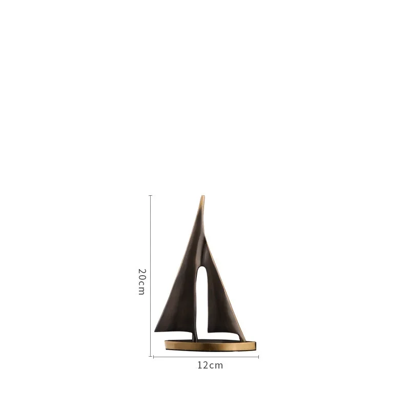 Golden Sailboat Sculpture - Image 10