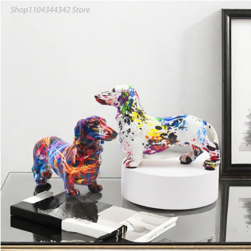 Graffiti Dachshund Statue
