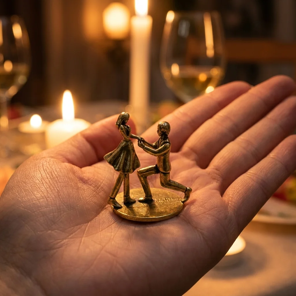 Brass Couple Figurine - Image 4