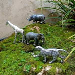 Silver Cheetah Figurine