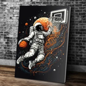 Astronaut Basketball Canvas