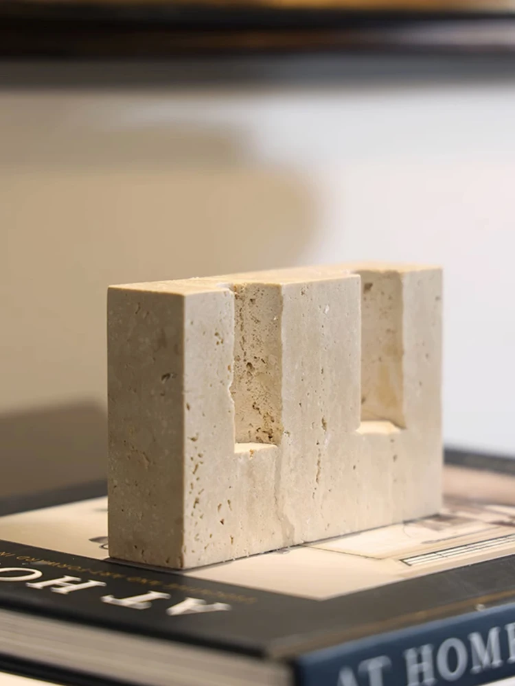Travertine Candle Holder - Image 4