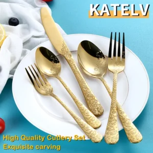 Carved Cutlery Set