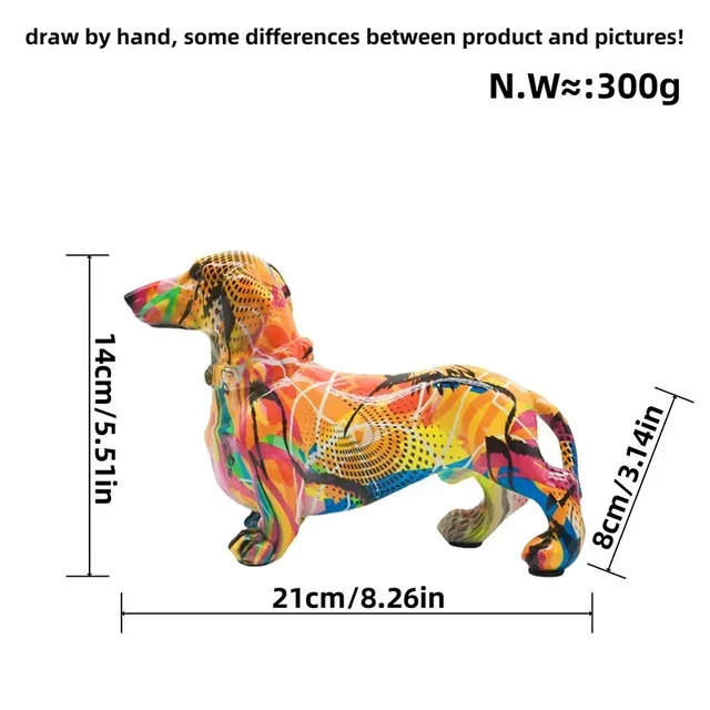 Graffiti Dachshund Statue - Image 11