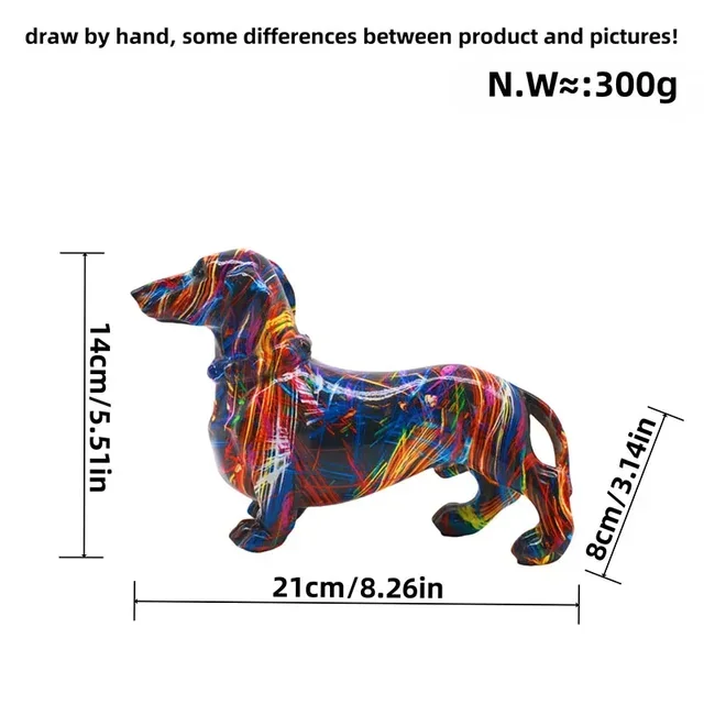 Graffiti Dachshund Statue - Image 7