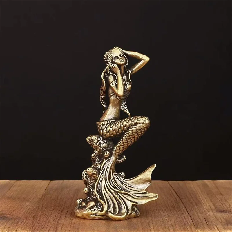 Brass Mermaid Statue