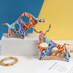 Graffiti Bull Statue