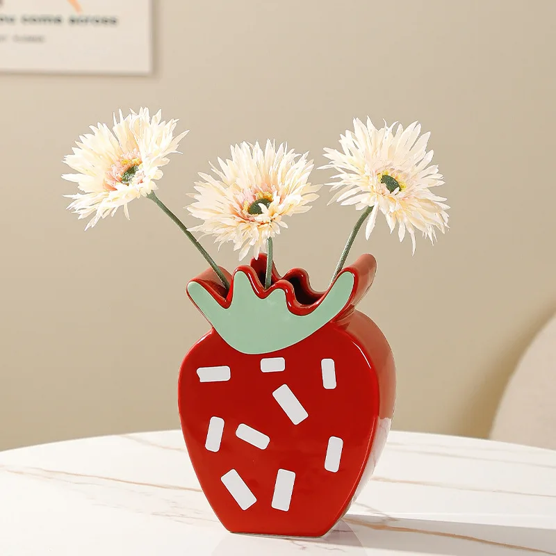 Strawberry Ceramic Vase