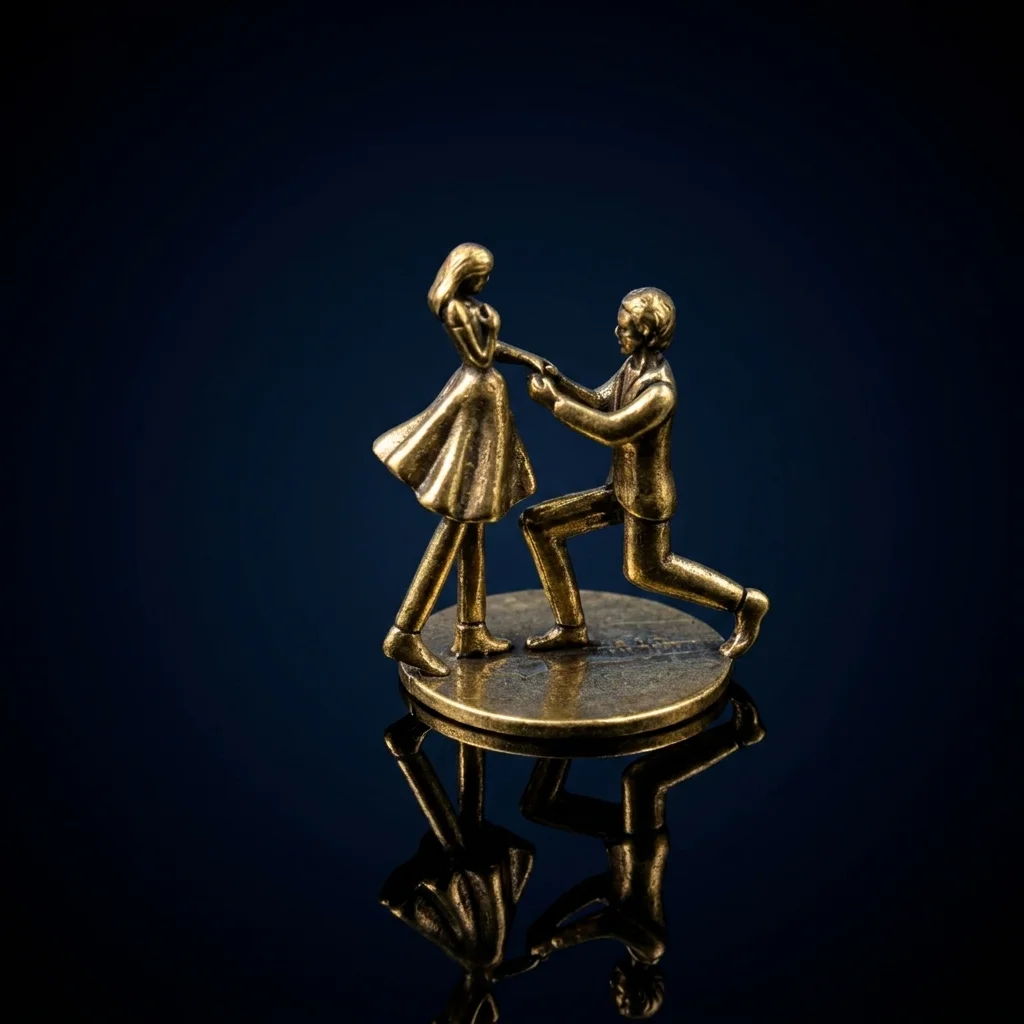 Brass Couple Figurine - Image 6