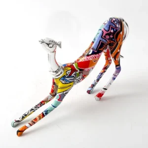 Colorful Doberman Statue